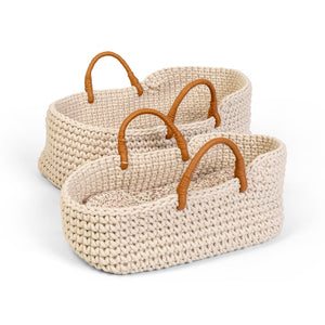 KNITTED DOLL BASKET (25 CM)