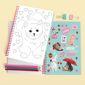 STUDIO PETS – A5 COLOURING BOOK WITH STICKER "KITTEN"